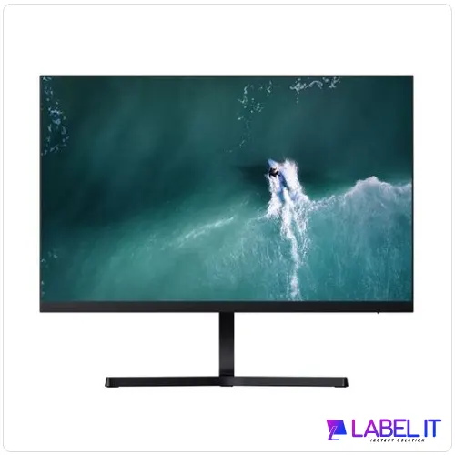23.8" FHD IPS monitor with adjustable stand. TUV certified, low blue light. VGA and HDMI connectivity. Sleek black design. 2-year warranty.